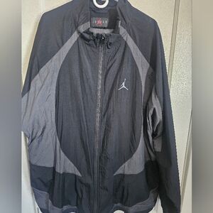 Jordan Black and Gray Windbreaker Jacket and pants Sweat Suit